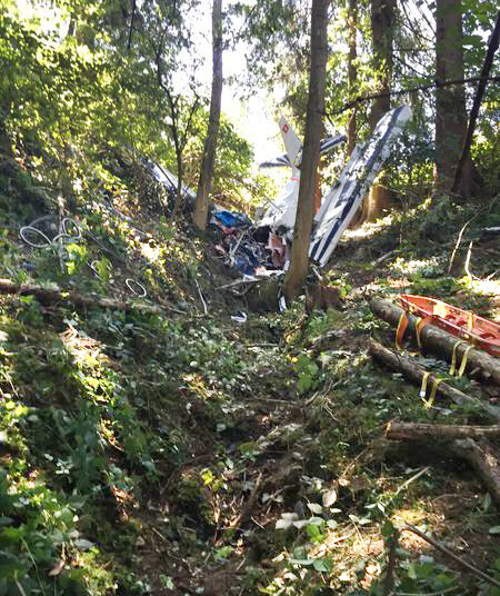 Heute vor fünf Jahren stürzte eine «Kitfox 7» in einen Wald bei Hundwil. (Bild: KAR)