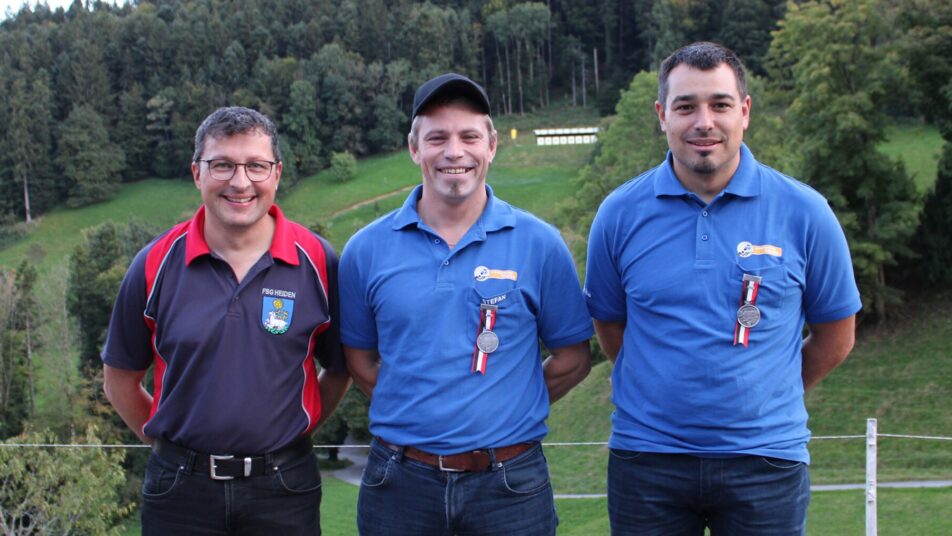 Gewinner im Feld D (von links): Andreas Diem (2.), Serge Looser (1.) und Hans Künzler (3.)