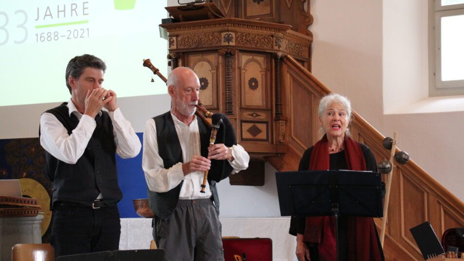 Das Ensembles Tritonus ergänzte die Vorträge von Sturzenegger mit mittelalterlichen Weisen und Tänzen. 