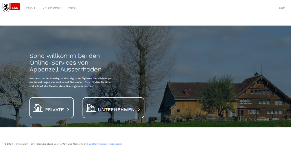 Die Seite «mein.ar.ch» will von den Aussenrhodern fleissig genutzt. (Bild: Screenshot mein.ar.ch)