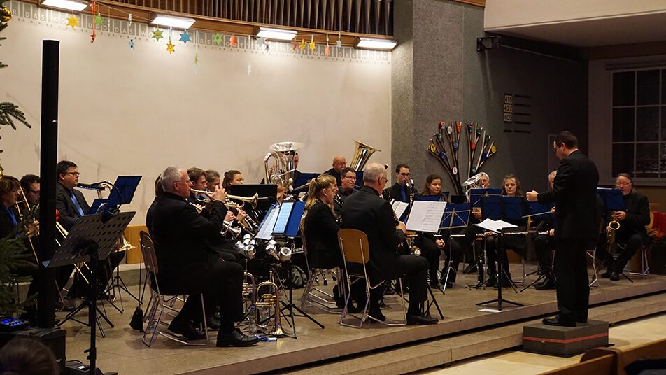 Das Blasorchester Heiden bei seinem «Jahreswechsel»-Konzert in der Kirche Heiden.  (Bild: zVg)
