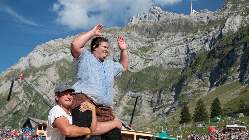 Mario Schneider sichert sich seinen ersten Kranzfestsieg gleich am eigenen Bergfest auf der Schwägalp.
