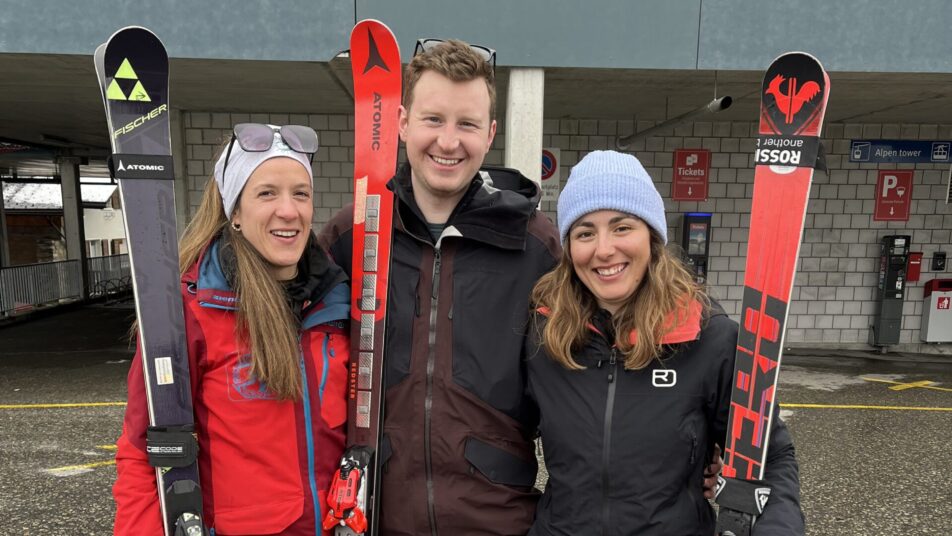 Theres Altherr vom Skiclub Urnäsch, Dominik Bischof vom SC Bischofsberg (Grub) und Nadine Langenegger aus Waldstatt (SC Ulisbach). (Bilder: zVg)