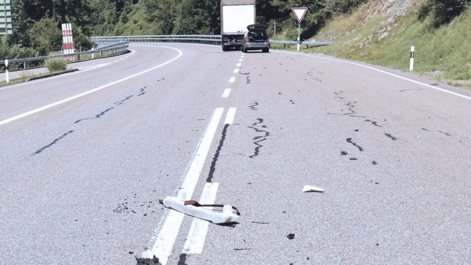 Die Unfallstelle in Niederteufen. (Bild: kar)