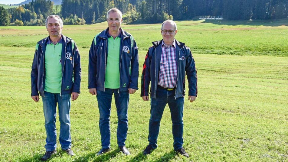 Matchfonds-Sieger Ordonnanzwaffen (von links): 2. Hörler Herbert, BS Schlatt-Haslen; 1. Brülisauer Hans, BS Schlatt-Haslen; 3. Eugster Adrian, FS Oberegg.