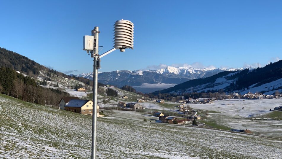 An 20 Luftmessstationen wird die Lufttemperatur im Kanton Appenzell Innerrhoden gemessen. (Bild: zVg)