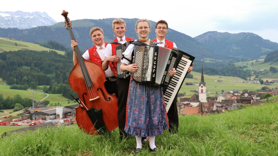 Die Kapelle «Gontner Loft» wurde am Final des Folklorenachwuchs-Wettbewerbes zur besten Instrumentalformation gekürt. (Bild: zVg/gontnerloft.ch)