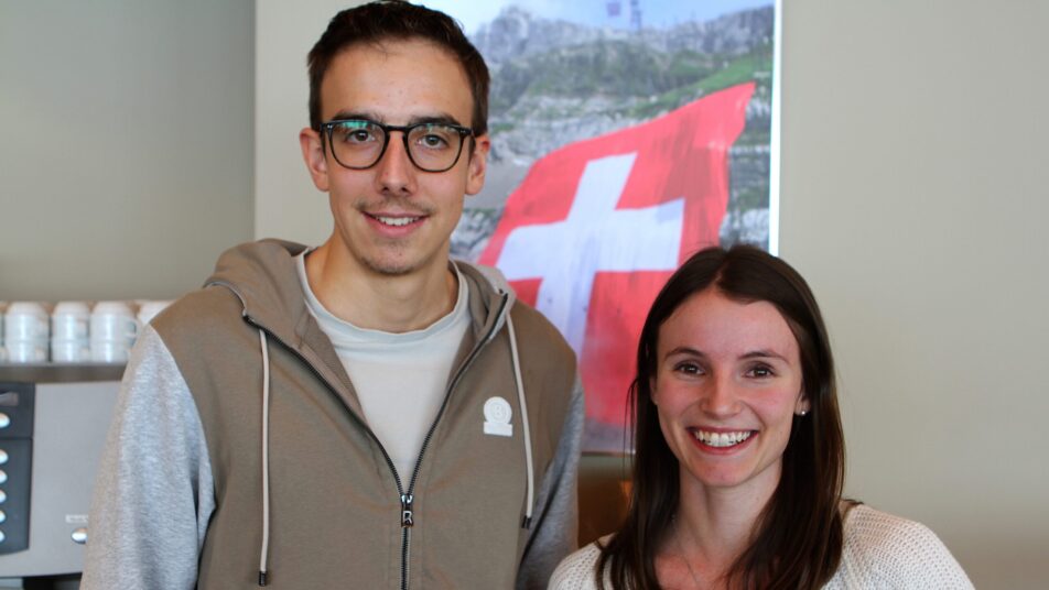 Andrin Ottiger und Lorena Lenzi  (auf dem Bild) bilden neu das Event Team zusammen mit Roman Frischknecht und Sarah Lauper.